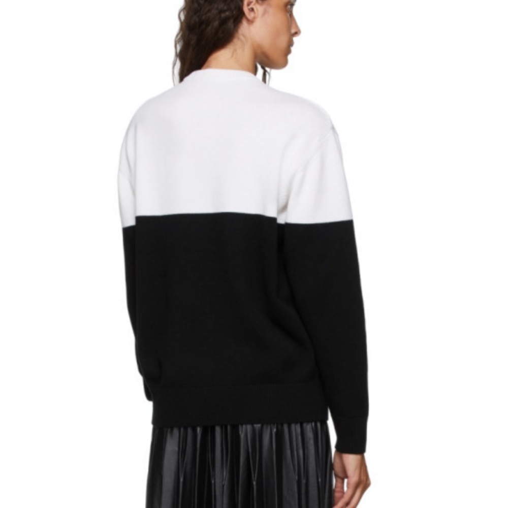 Givenchy Black and White Paris Logo Cashmere Sweater - Picture 4 of 12